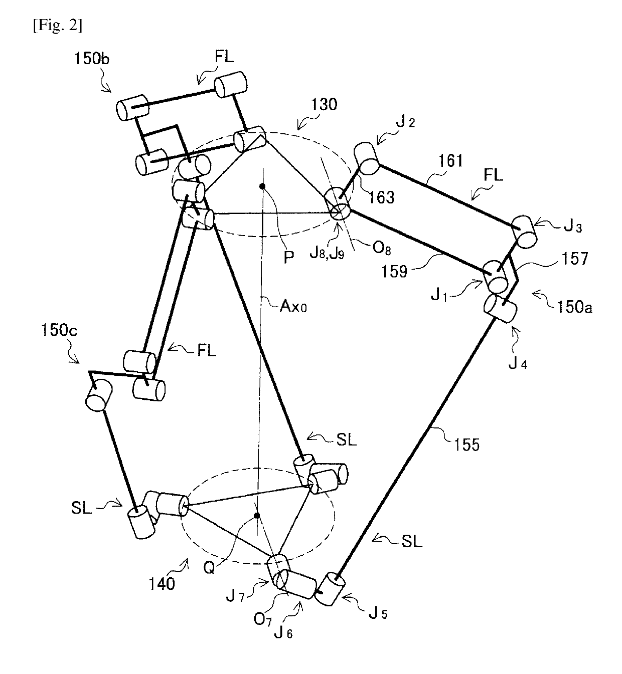 Parallel link device, industrial robot, and haptic presentation device