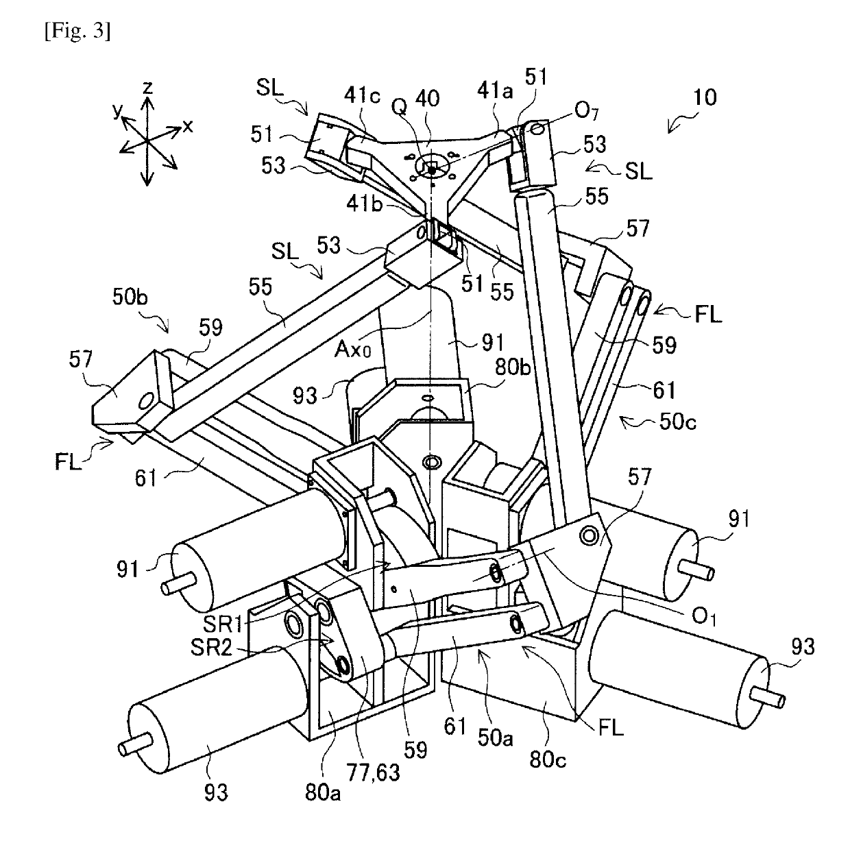 Parallel link device, industrial robot, and haptic presentation device