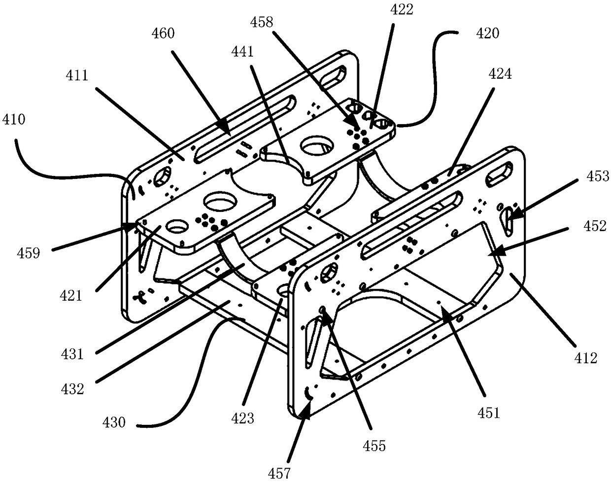 Frame component and underwater robot