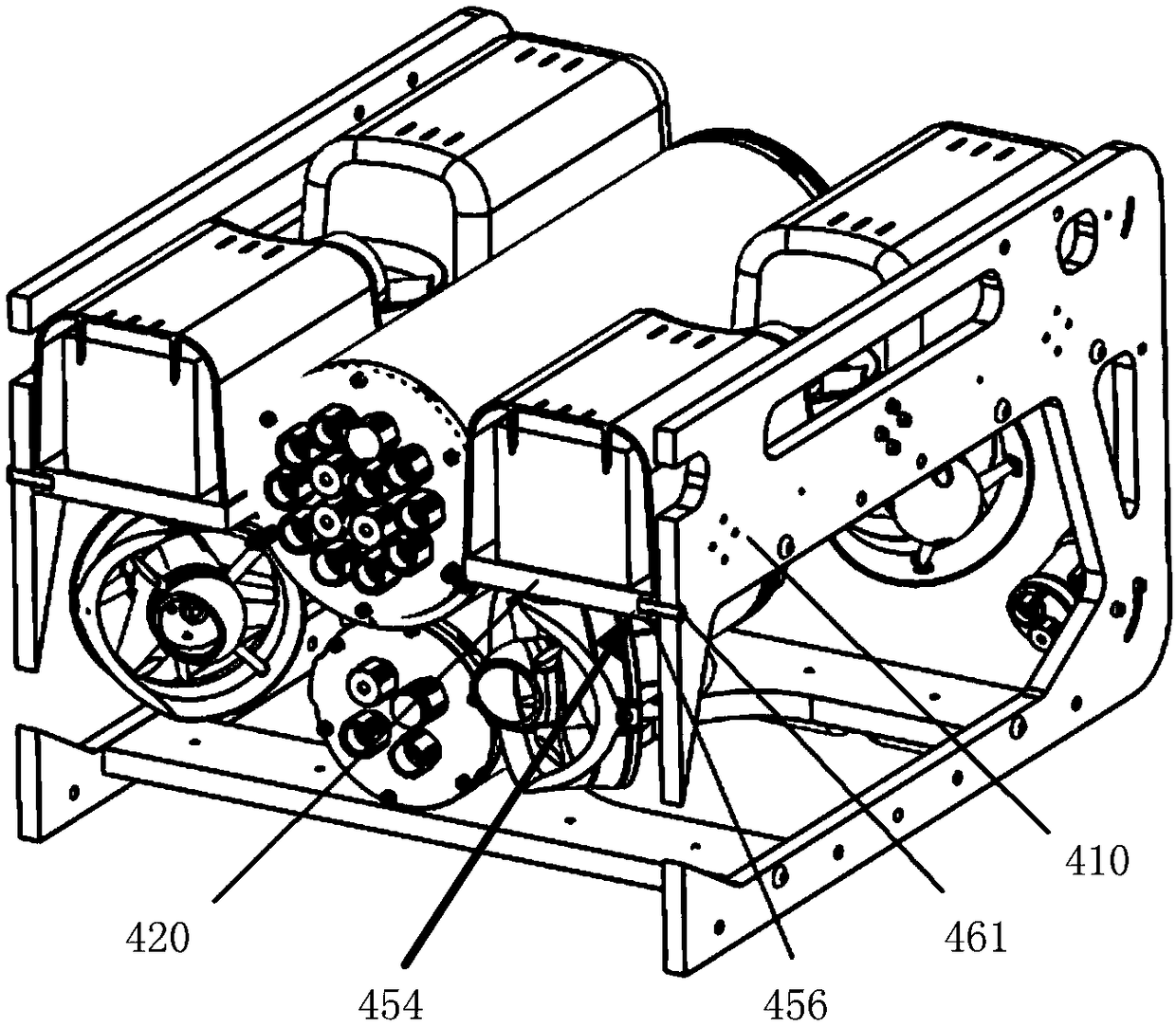 Frame component and underwater robot