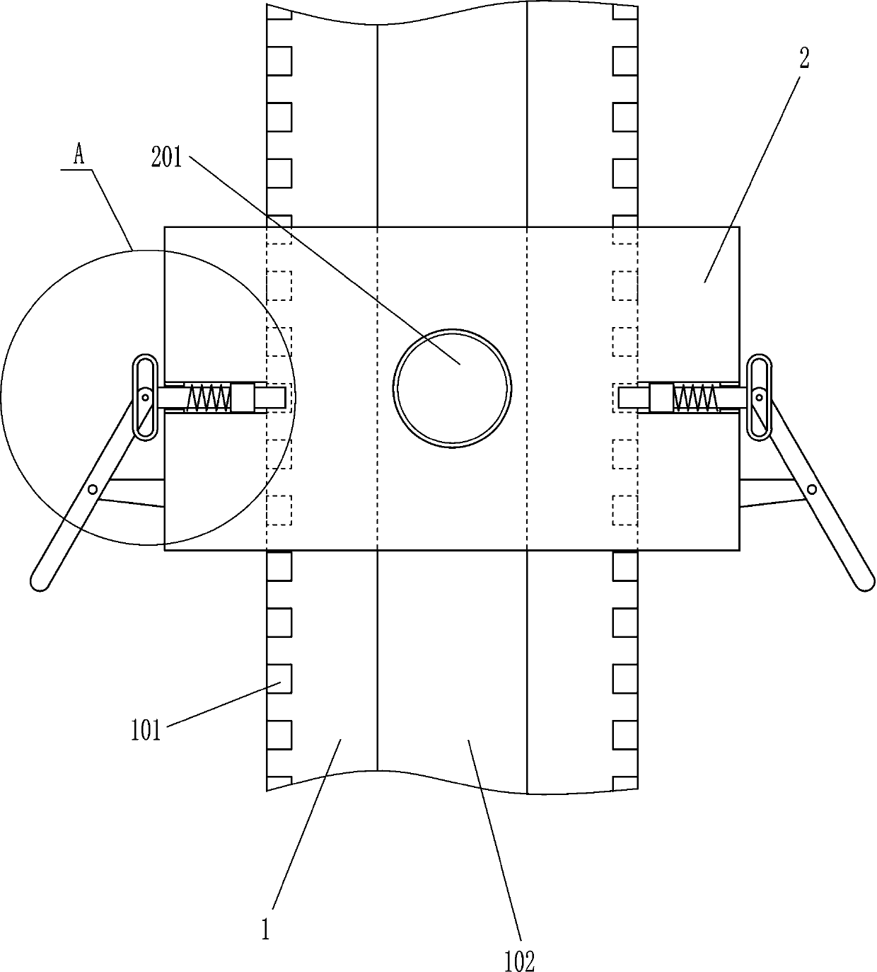 A mechanical gear repairing and punching auxiliary mechanism