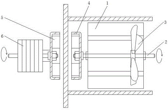 Magnetic coupling drive seal type draught fan