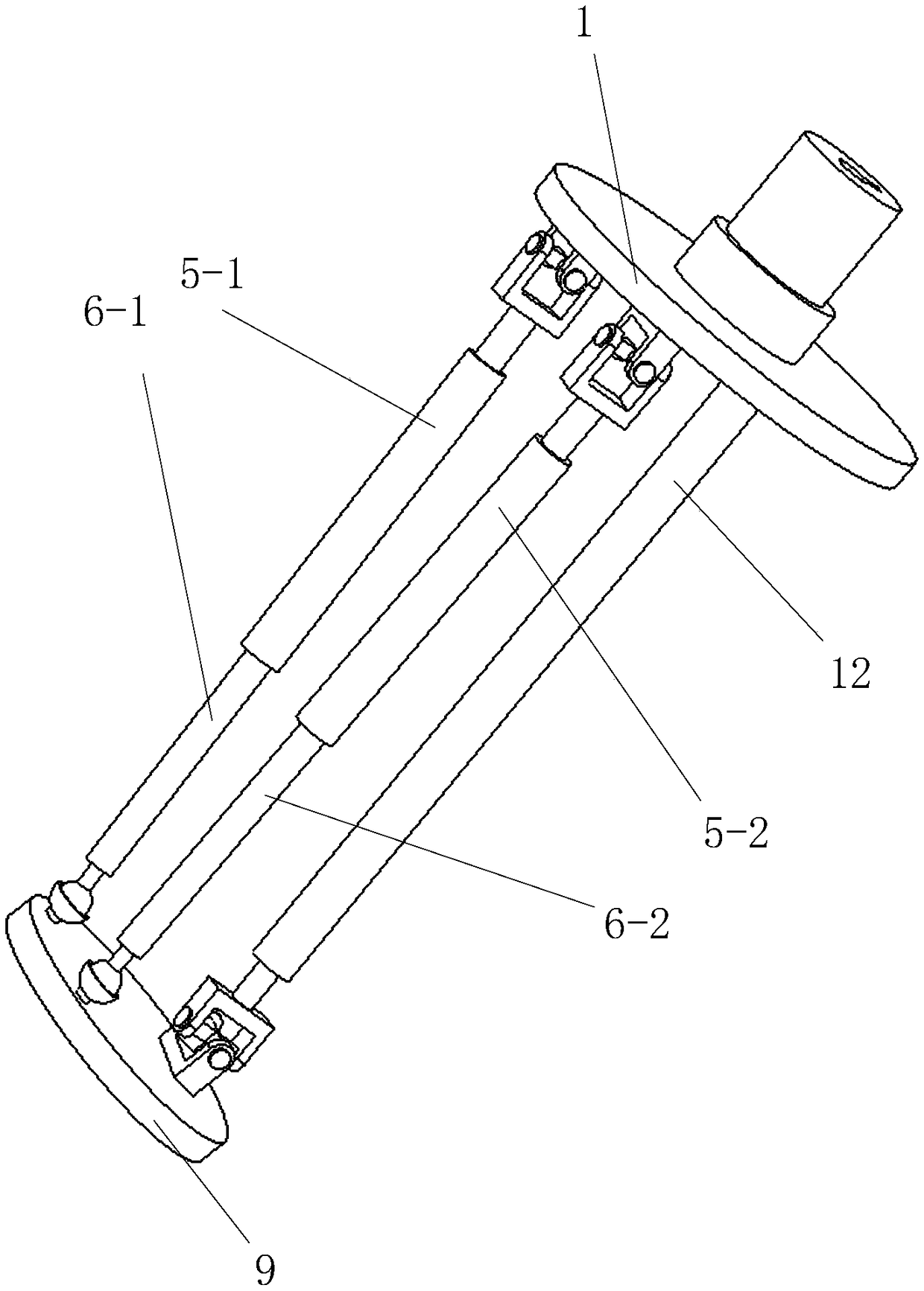 Serial-parallel artificial wrist joint with three degrees of freedom