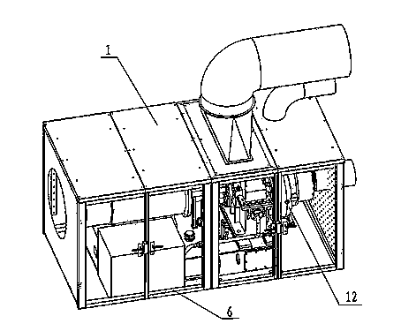 Sound reducing box of single-stage high-speed blower