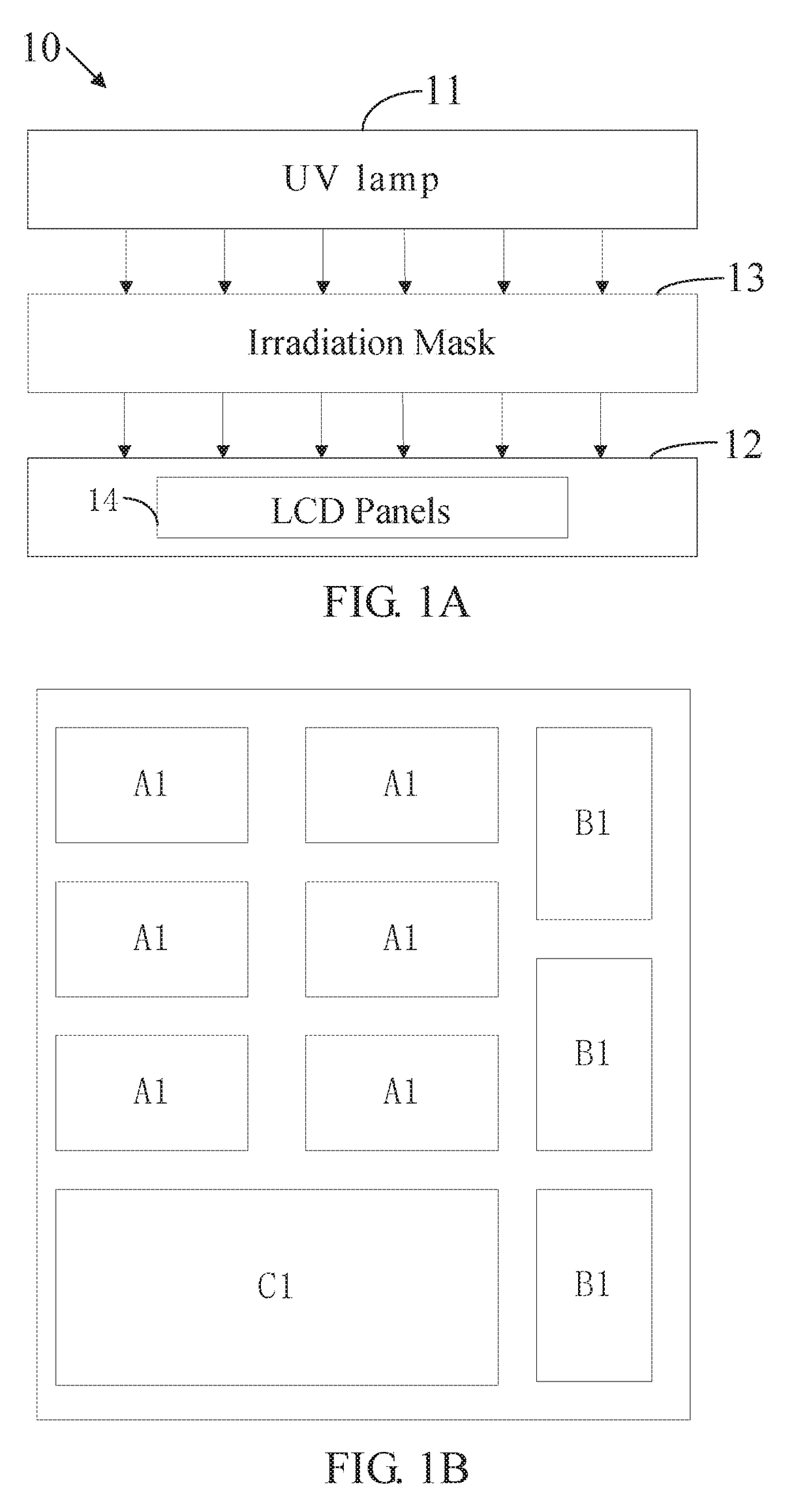 Optical alignment device for liquid crystal display panels