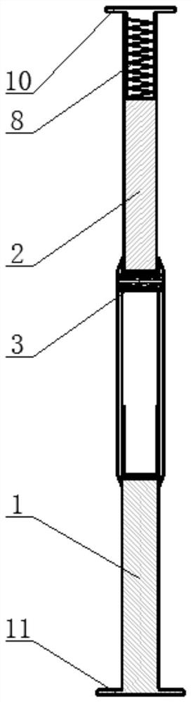 Blasting type mine single supporting pillar