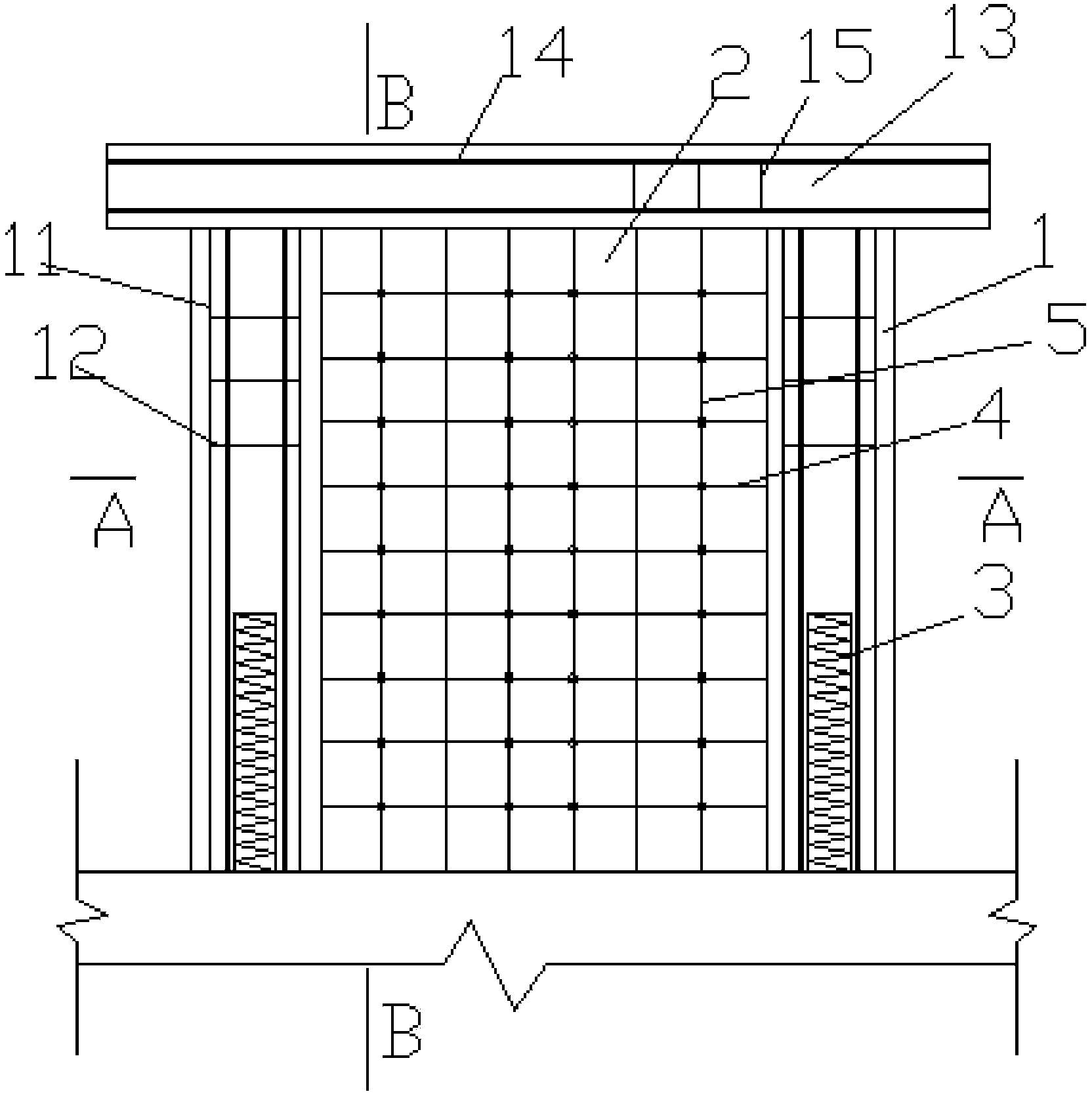 Built-in and multi-cavity double steel plate and concrete filled steel tubular column combined shearing wall and manufacturing method