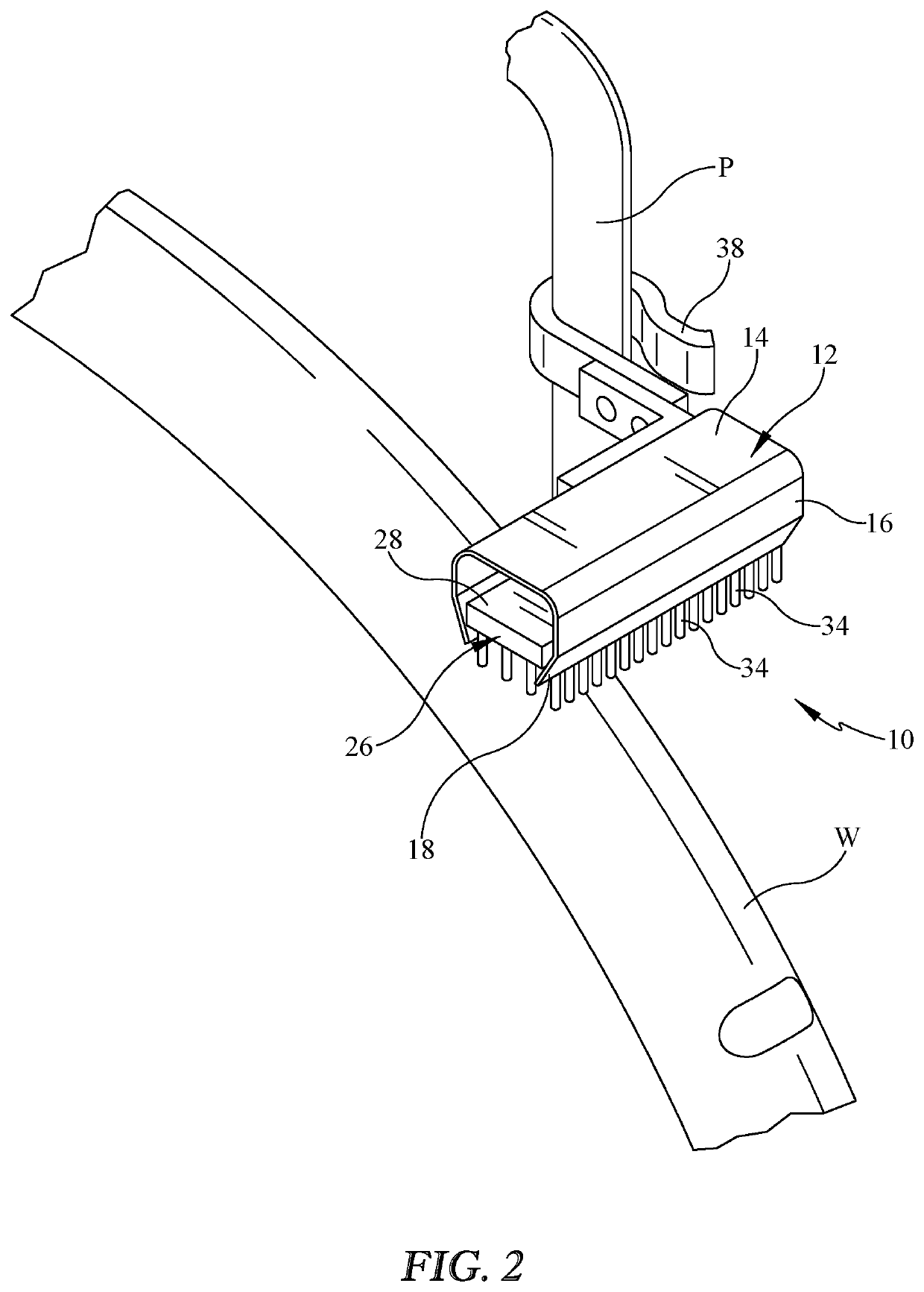 Wheel brush for a wheelchair