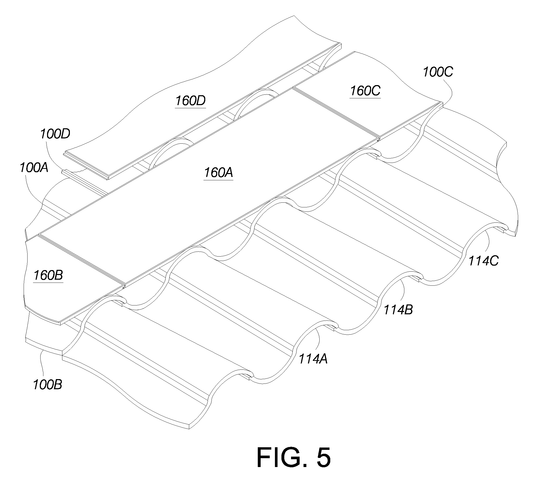 Profile roof tile with integrated photovoltaic module