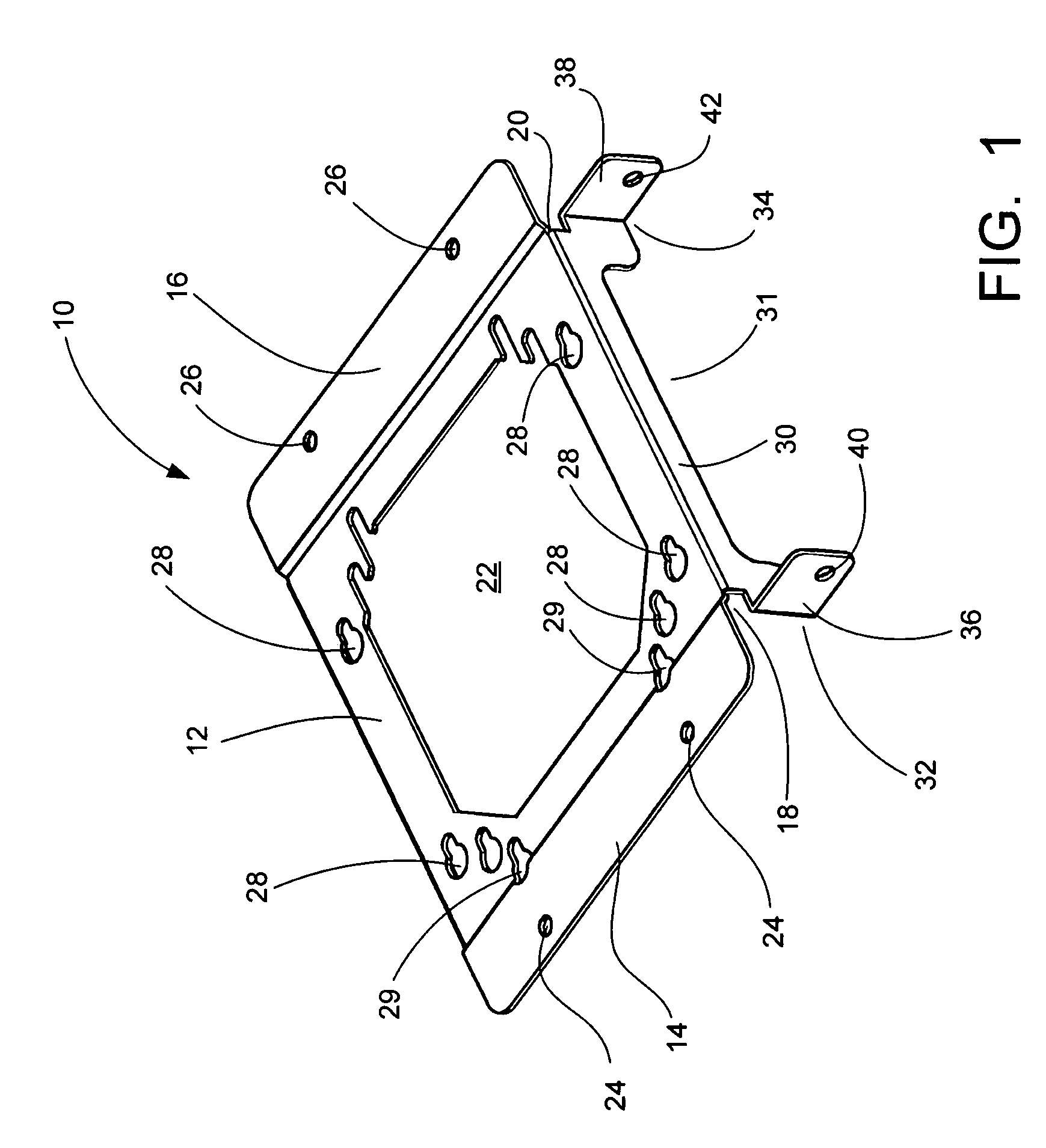 Mounting bracket for electrical box