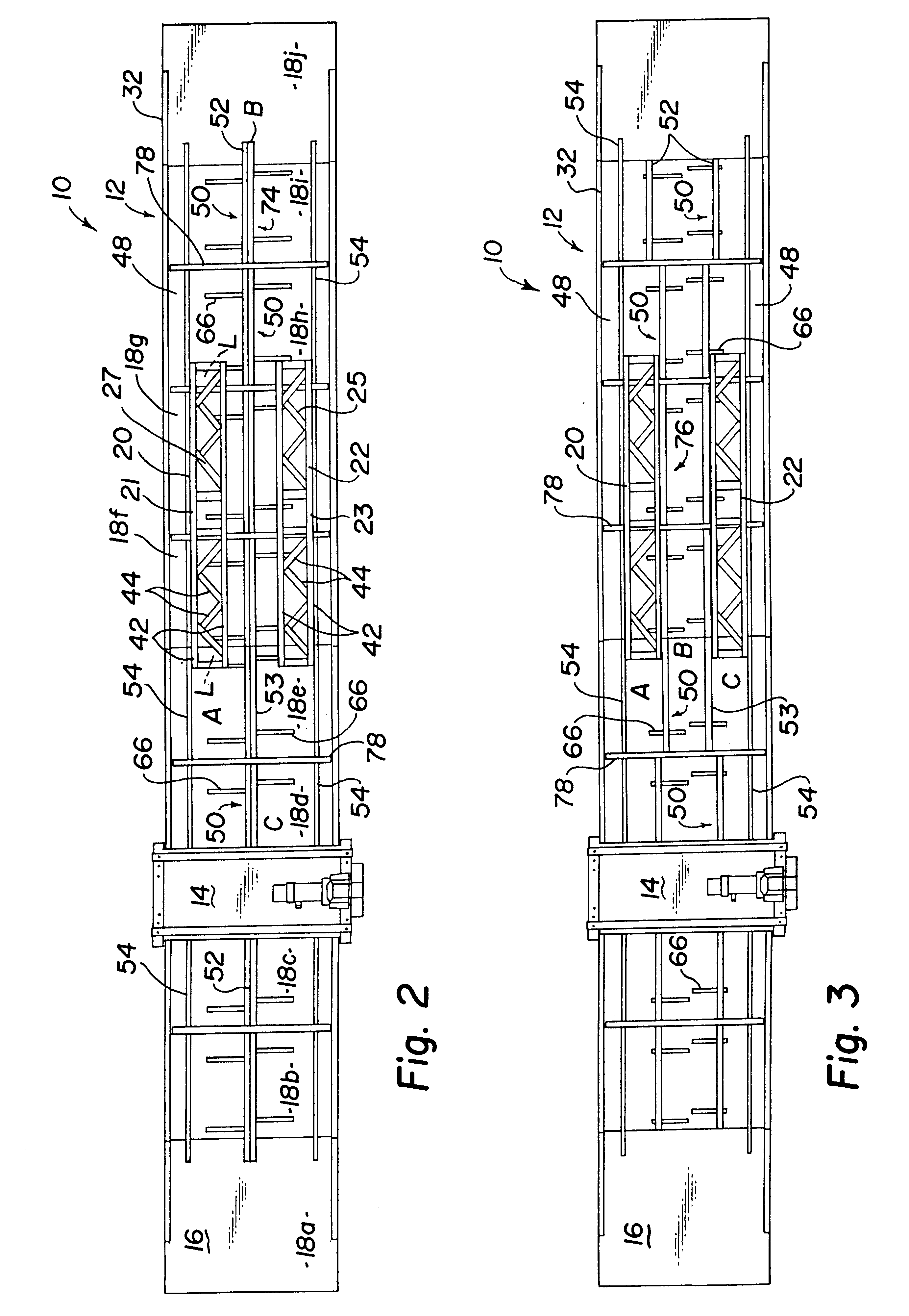 Truss table apparatus with automatic truss movement assembly and method