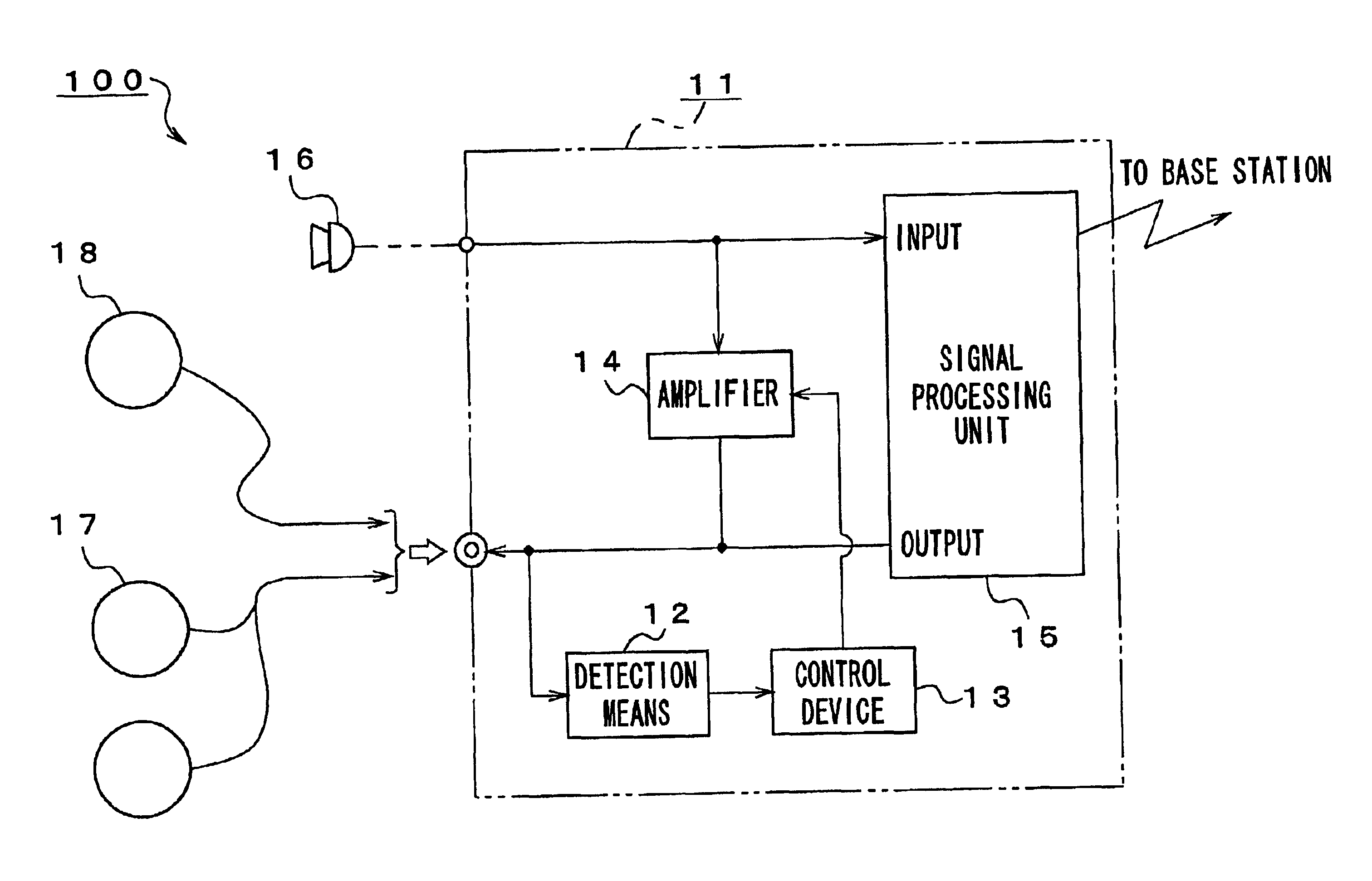 Hand held telephone set and audio processing method