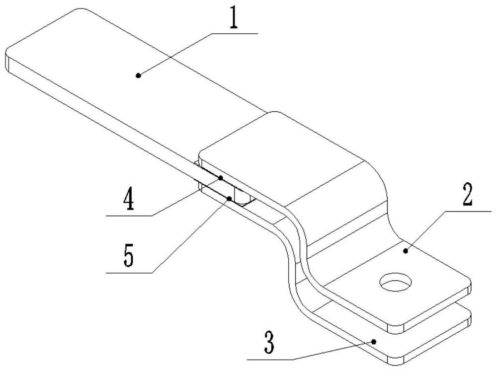 Welding method of traction transformer copper conductive connection structure