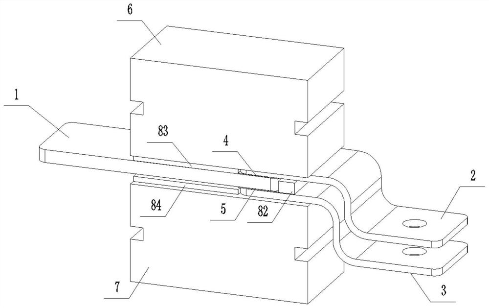 Welding method of traction transformer copper conductive connection structure