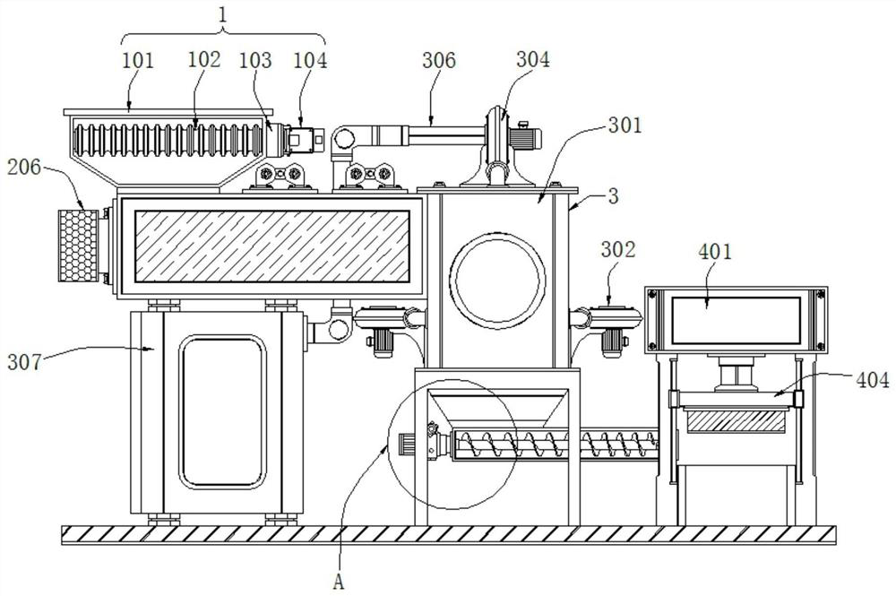 Compression device used for garbage treatment and provided with light separating structure, and use method of compression device