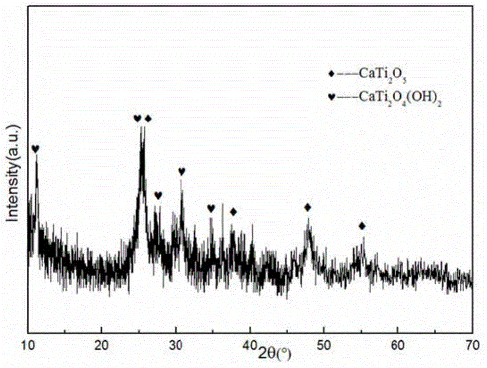 CaTi2O5/CaTi2O4(OH)2 composite micro-nano structure material and preparation method thereof