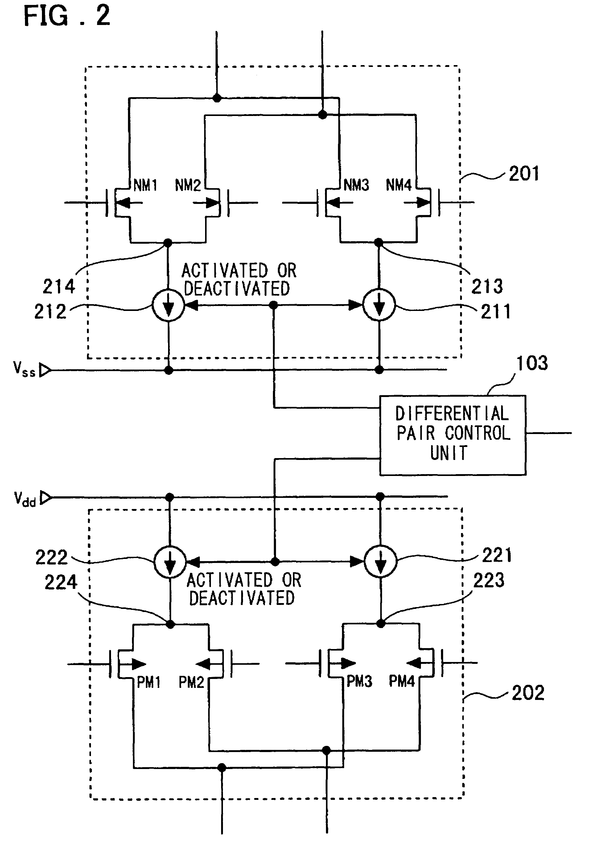 Differential amplifier, and data driver of display device using the same