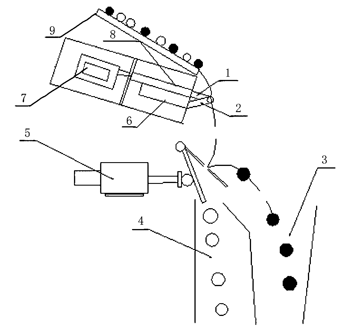 Method for separating pre-concentrated copper gold by adopting X-ray radiation