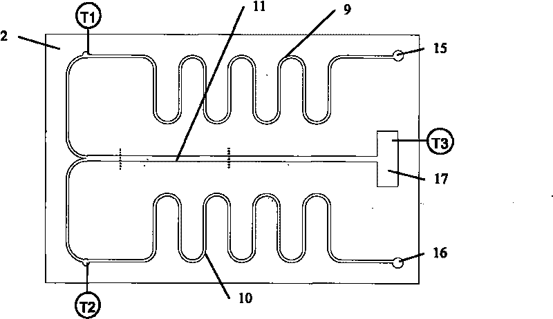 Device and method capable of measuring liquid-liquid diffusion coefficient at different temperatures