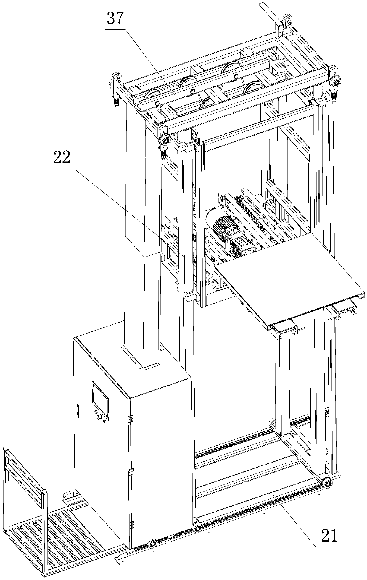 Heavy-load type stacking unit of mold transfer trolley