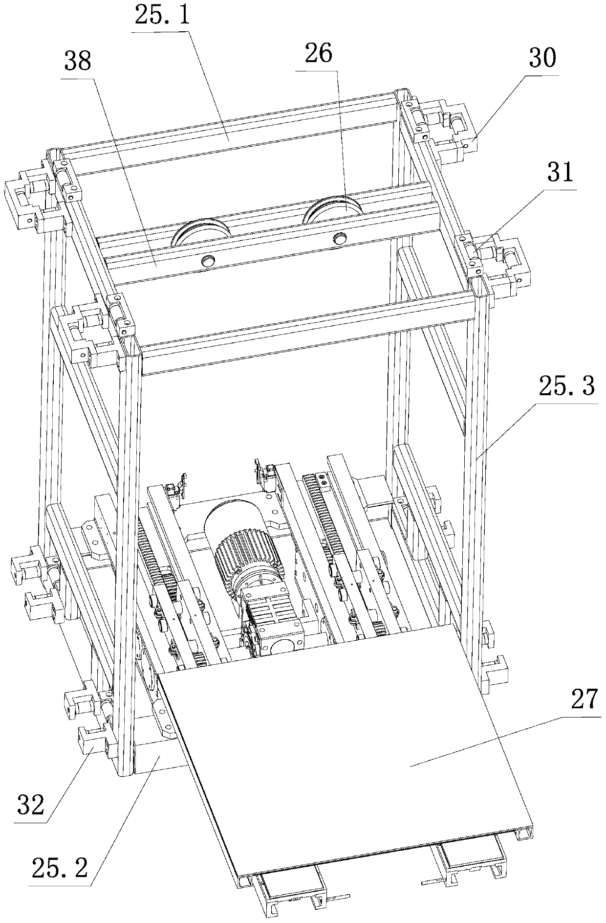 Heavy-load type stacking unit of mold transfer trolley