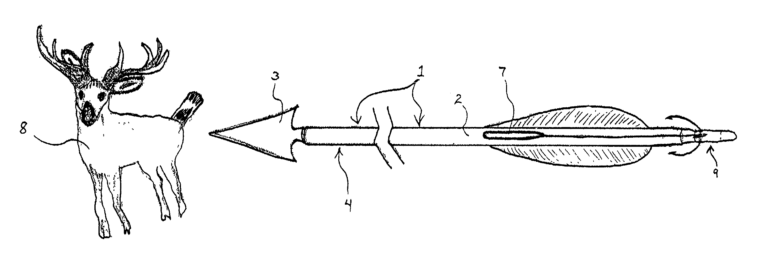 Device for detaching locator from arrow for tracking game