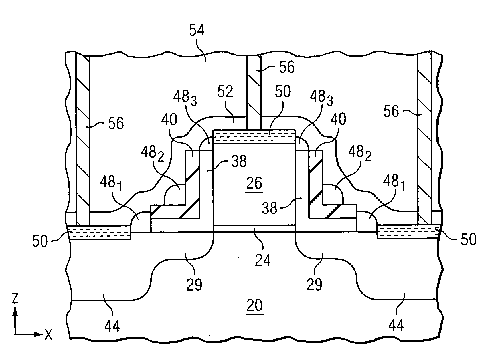 MOS devices with corner spacers