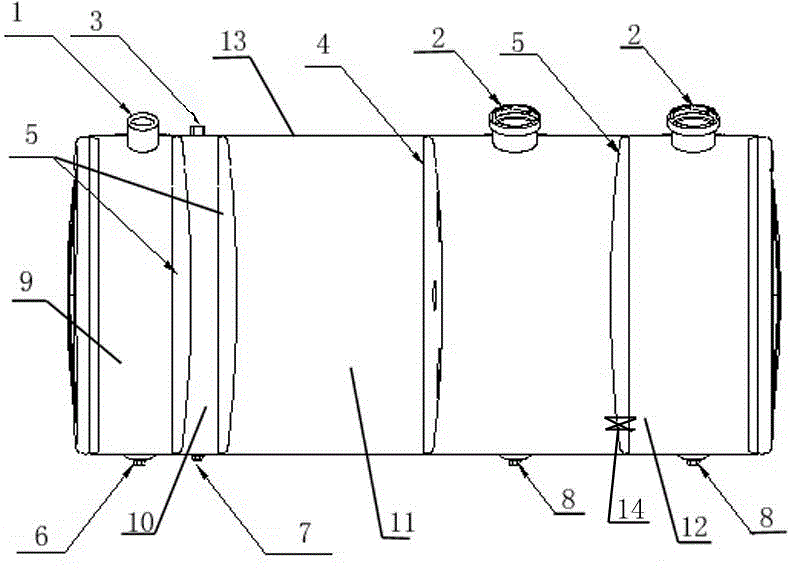 Combined integrated fuel tank