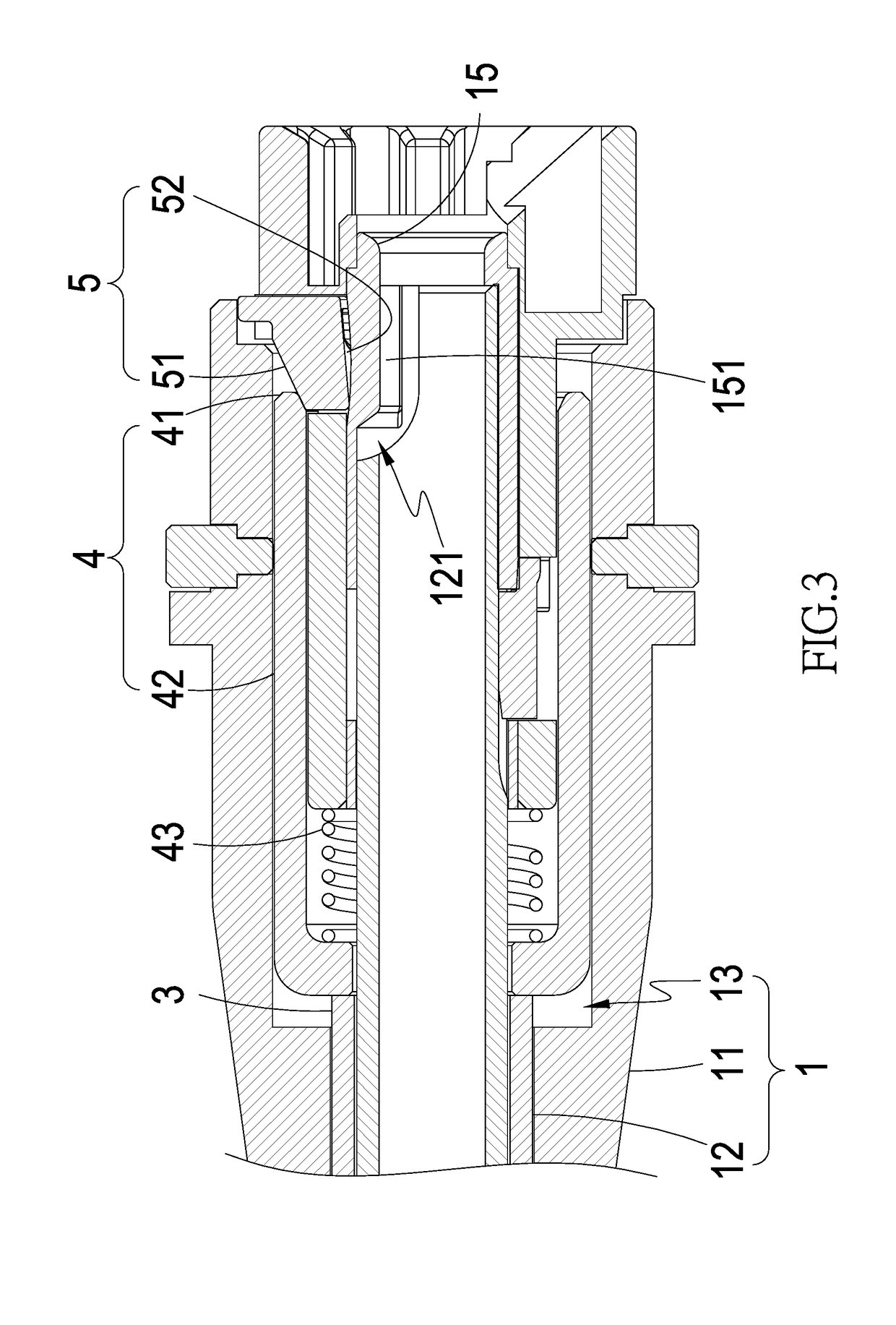 Trajectory adjustment structure of gun