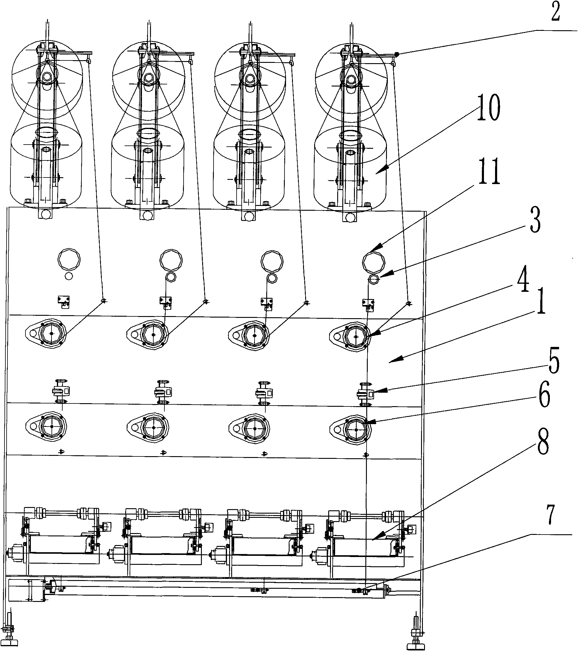 Single-spindle monocontrol intelligent air covered yarn machine