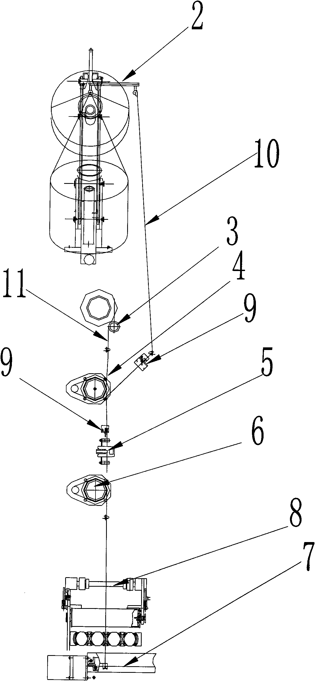 Single-spindle monocontrol intelligent air covered yarn machine