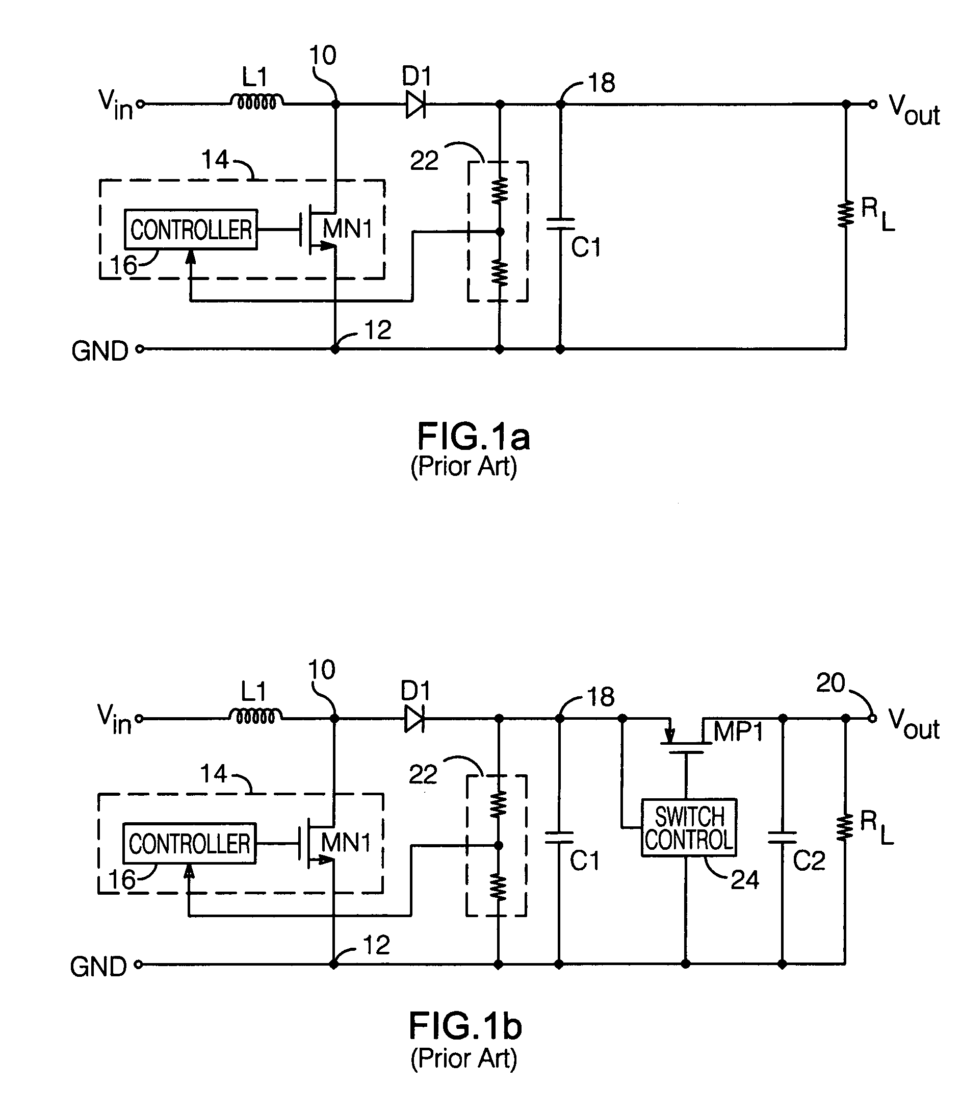 Boost converter with series switch