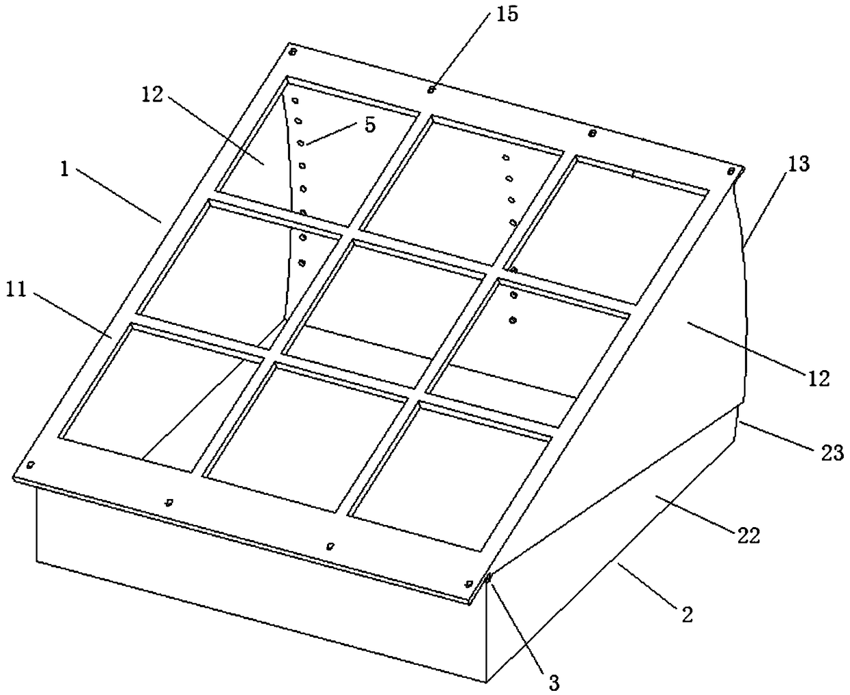 Inclination-adjustable photovoltaic support