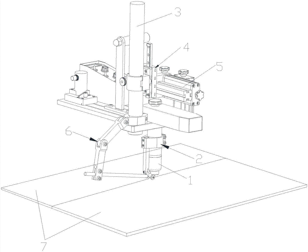 Self-adaptive height adjustment device for TIG welding gun