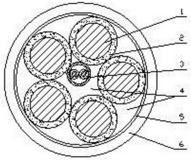 Low-voltage power cable capable of temperature self-testing and fabrication method thereof