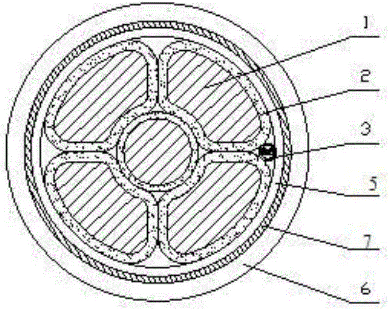 Low-voltage power cable capable of temperature self-testing and fabrication method thereof