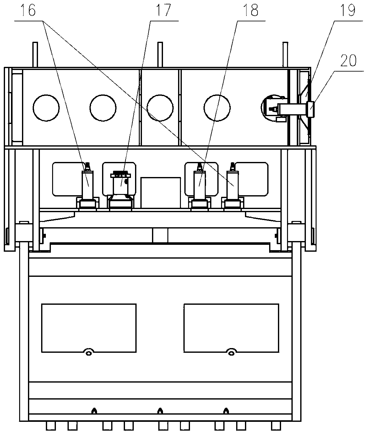 Split type deep-sea movable television grab bucket