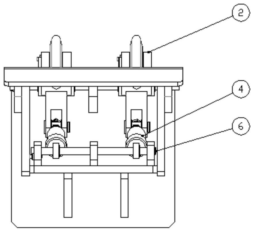 Pressing device of section steel stack packing line