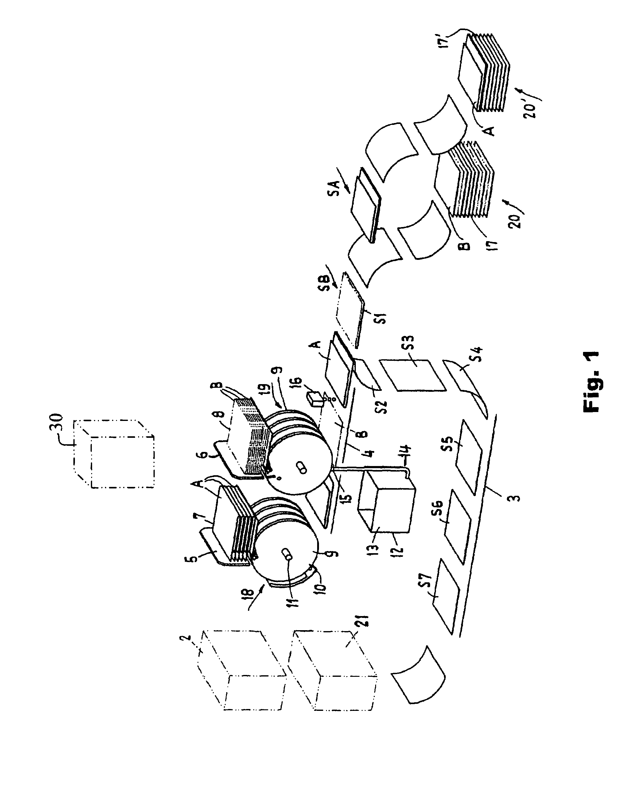 Method for manufacturing printed products such as books, brochures, magazines or the like