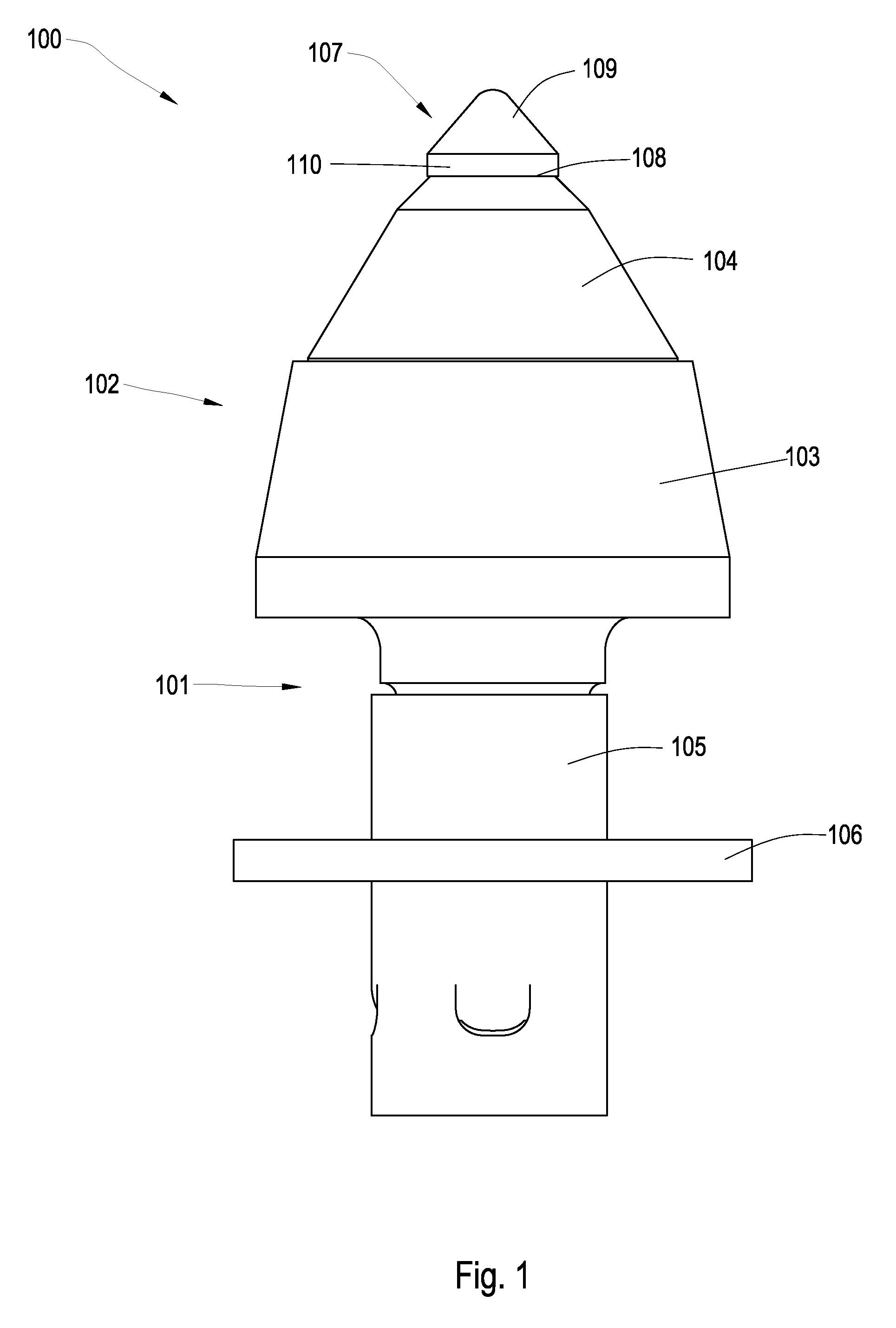 Thick Pointed Superhard Material