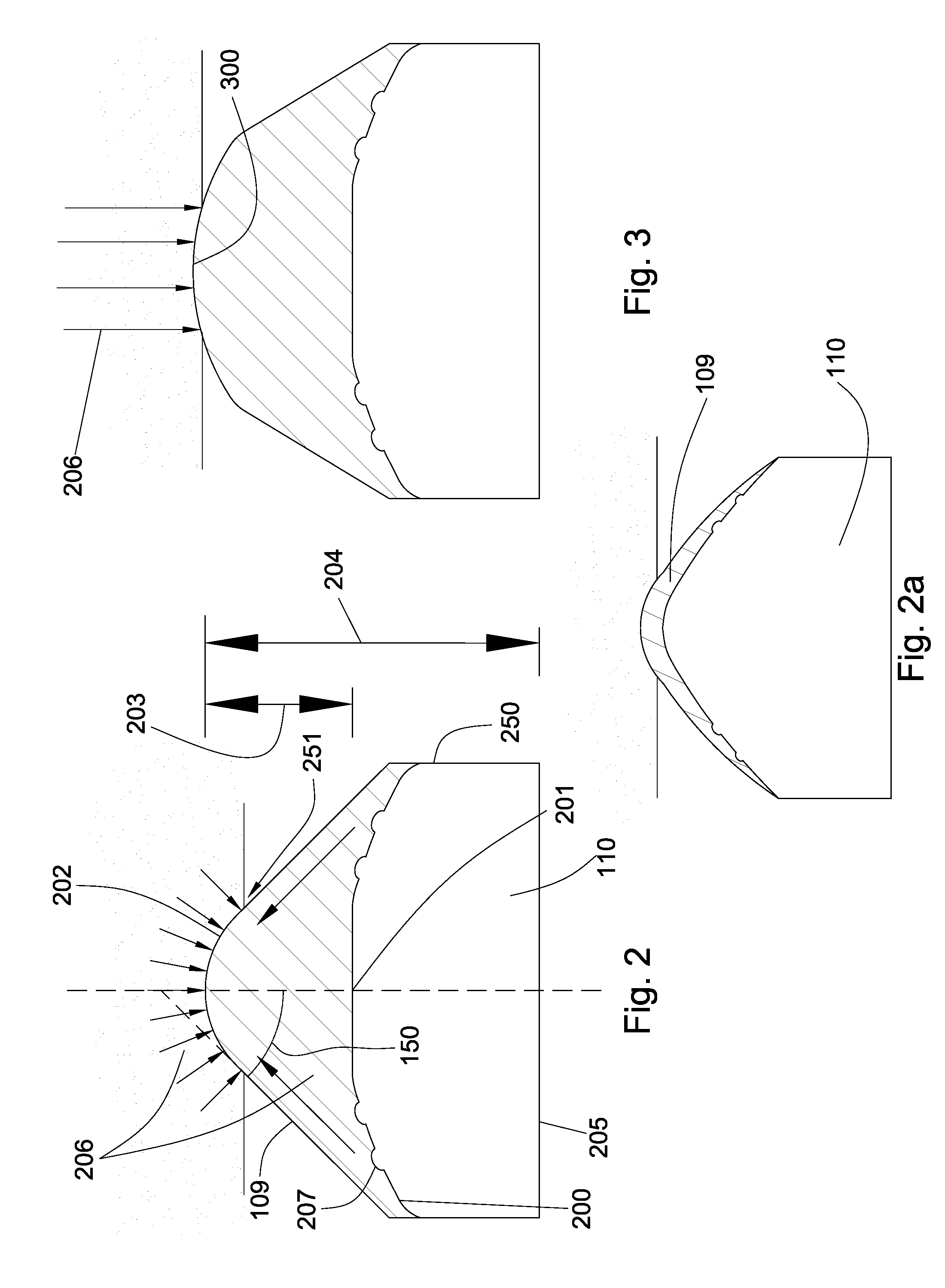 Thick Pointed Superhard Material