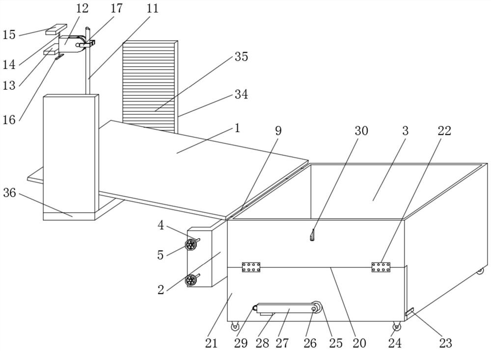 Waste collecting device for aluminum profile punching