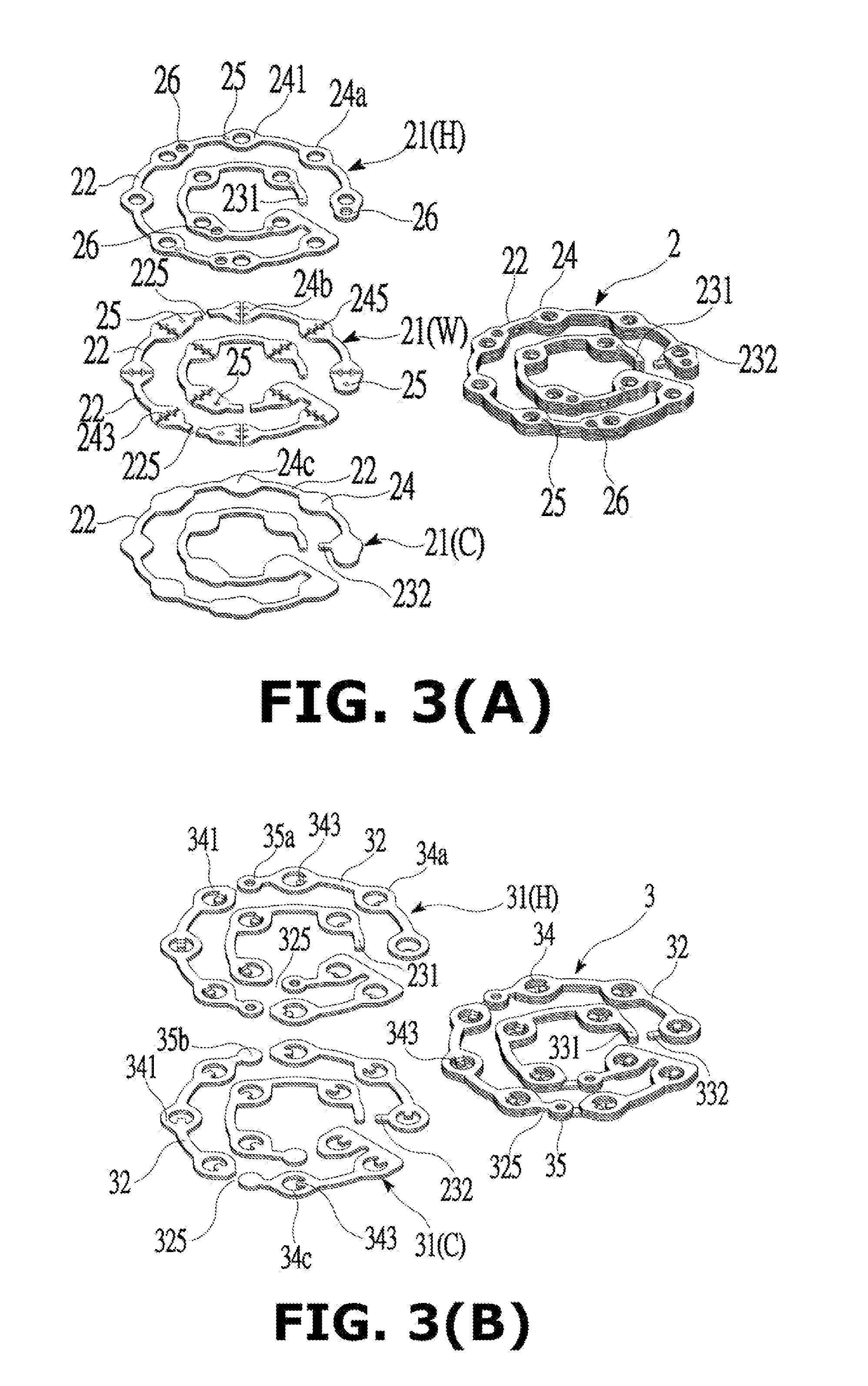 LED 3D curved lead frame of illumination device