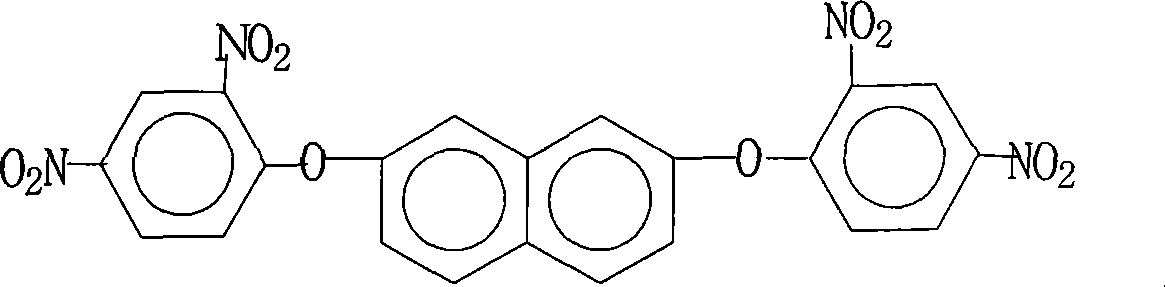 Method for preparing 2,7-di(2,4-dinitrophenoxy) naphthalene