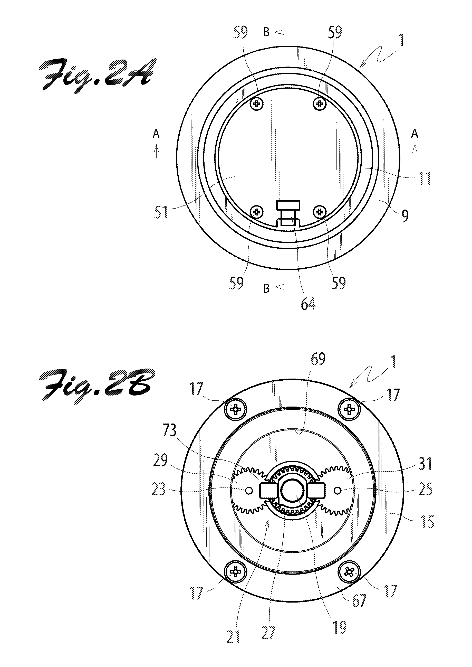 Encoder with gear mechanism and optical encoder device