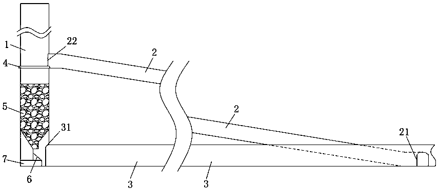 The construction method suitable for the secondary restoration of the ore-drawing system of the deep-large chute