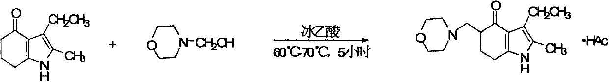 A kind of synthetic method of improved molindone