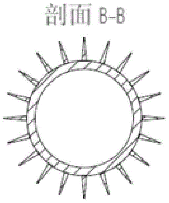 Non-continuous outer trapezoid longitudinal rib tube