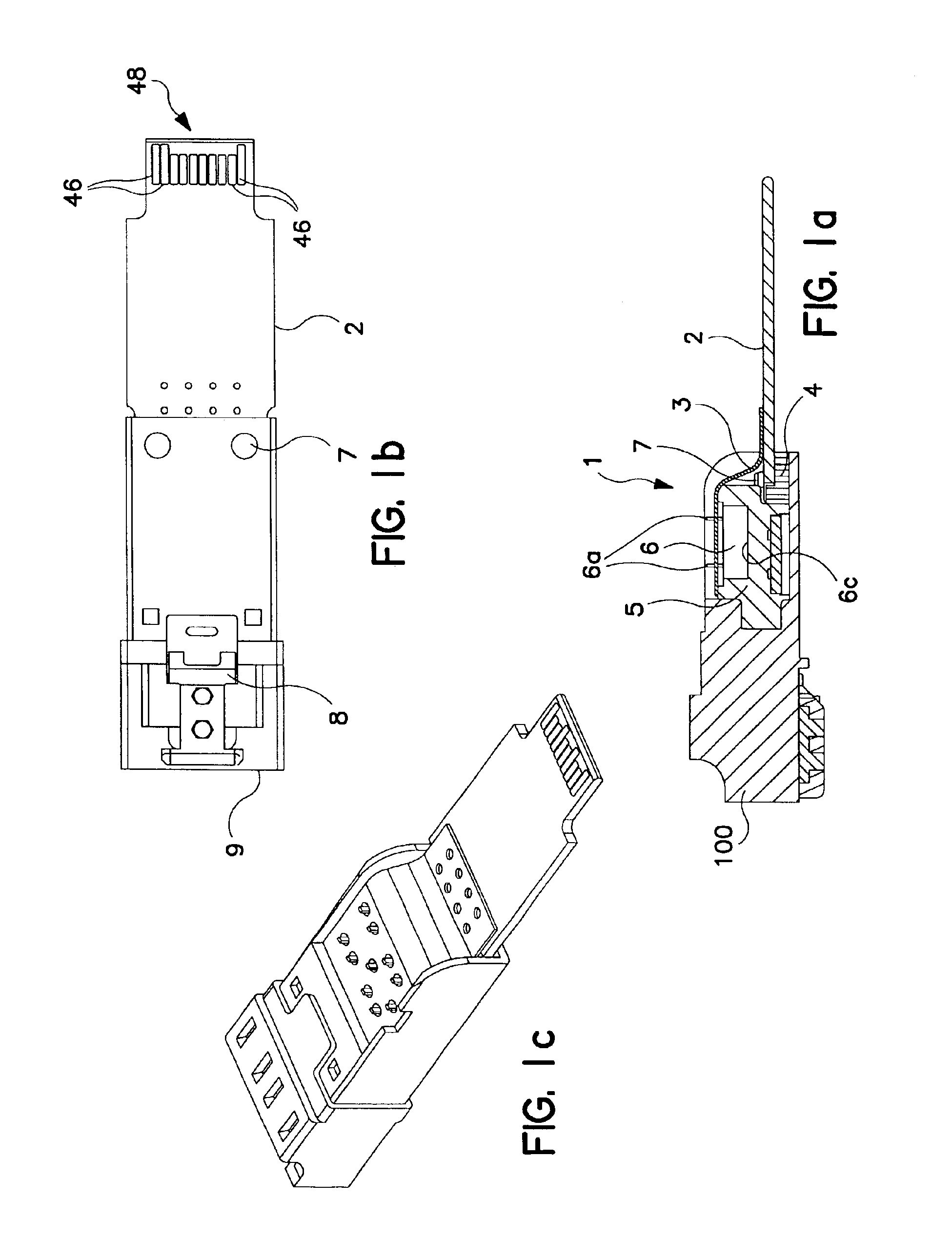 Transceiver for LC connector