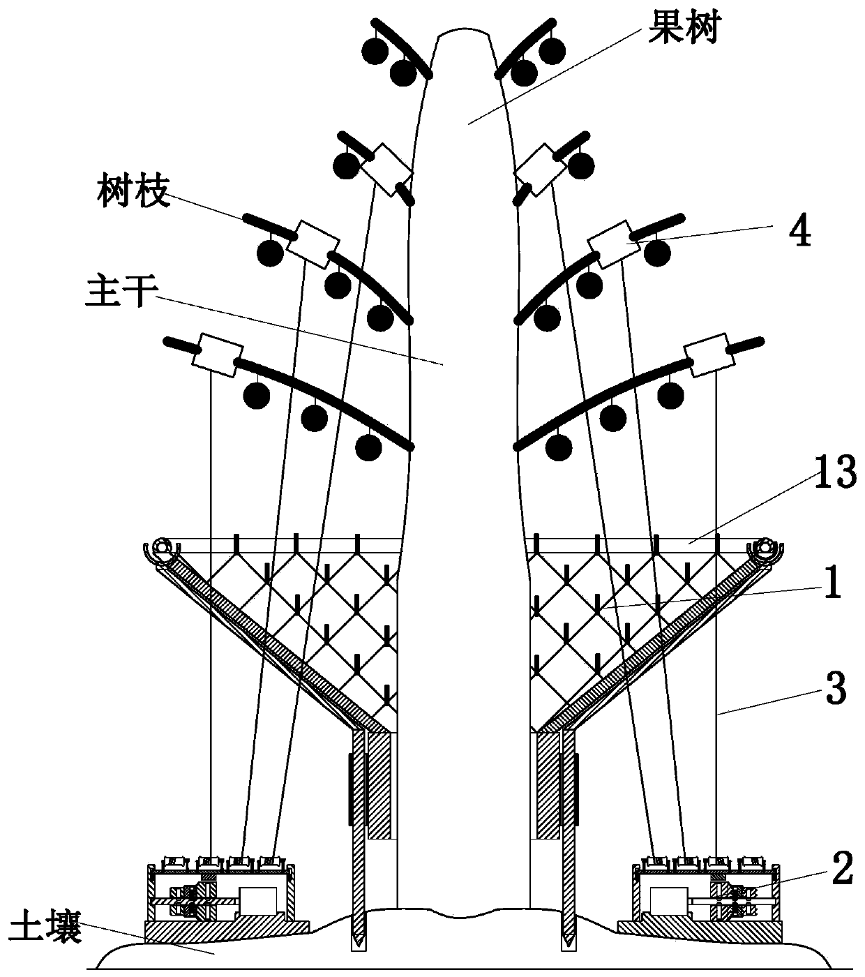 Fruit picking machine for agricultural planting and use method